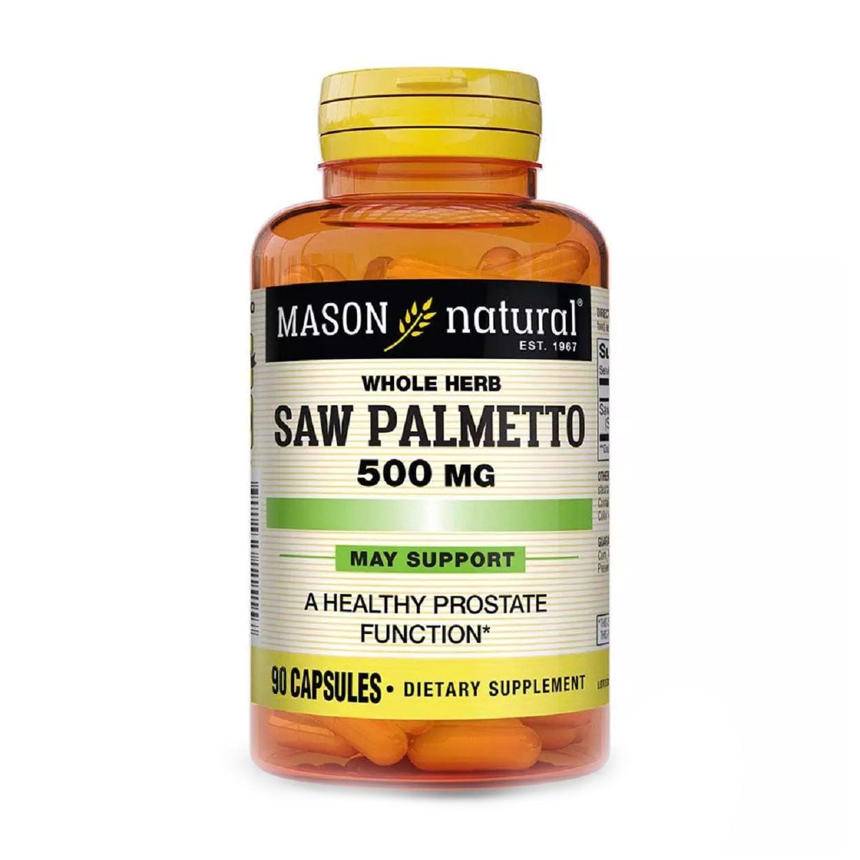Пальметто для здоров'я простати Mason Natural Saw Palmetto 500 мг, 90 капсул